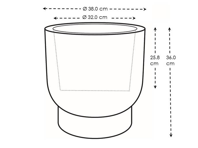 amber grail 40cm linnen wit